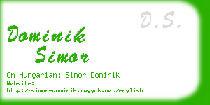 dominik simor business card